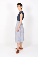 Load image into Gallery viewer, Olga De Polga Raya Stripe Skirt Navy Blue Cotton
