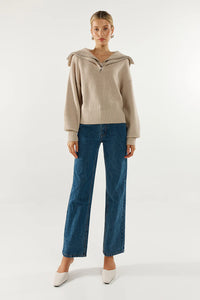 Madison The Label Remy Knit Jumper Oat
