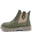 Sala Ripper Ankle Boots Dark Olive Leather