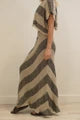 Rustic Linen Sottana Bias Cut Skirt Natural/ Black