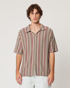 Rollas Crochet Summer Shirt Multi Stripe