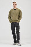 Rollas Shag V-Neck Knit Moss