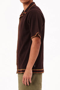 Rolla's Dash Knit Bowler Shirt Brown