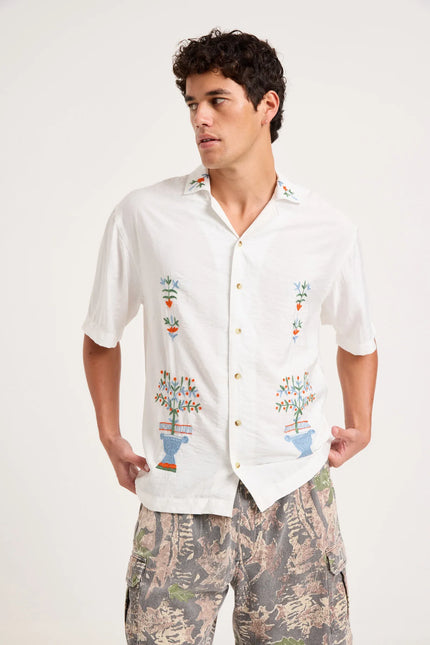 Rollas Night Garden Bowler Shirt Off White
