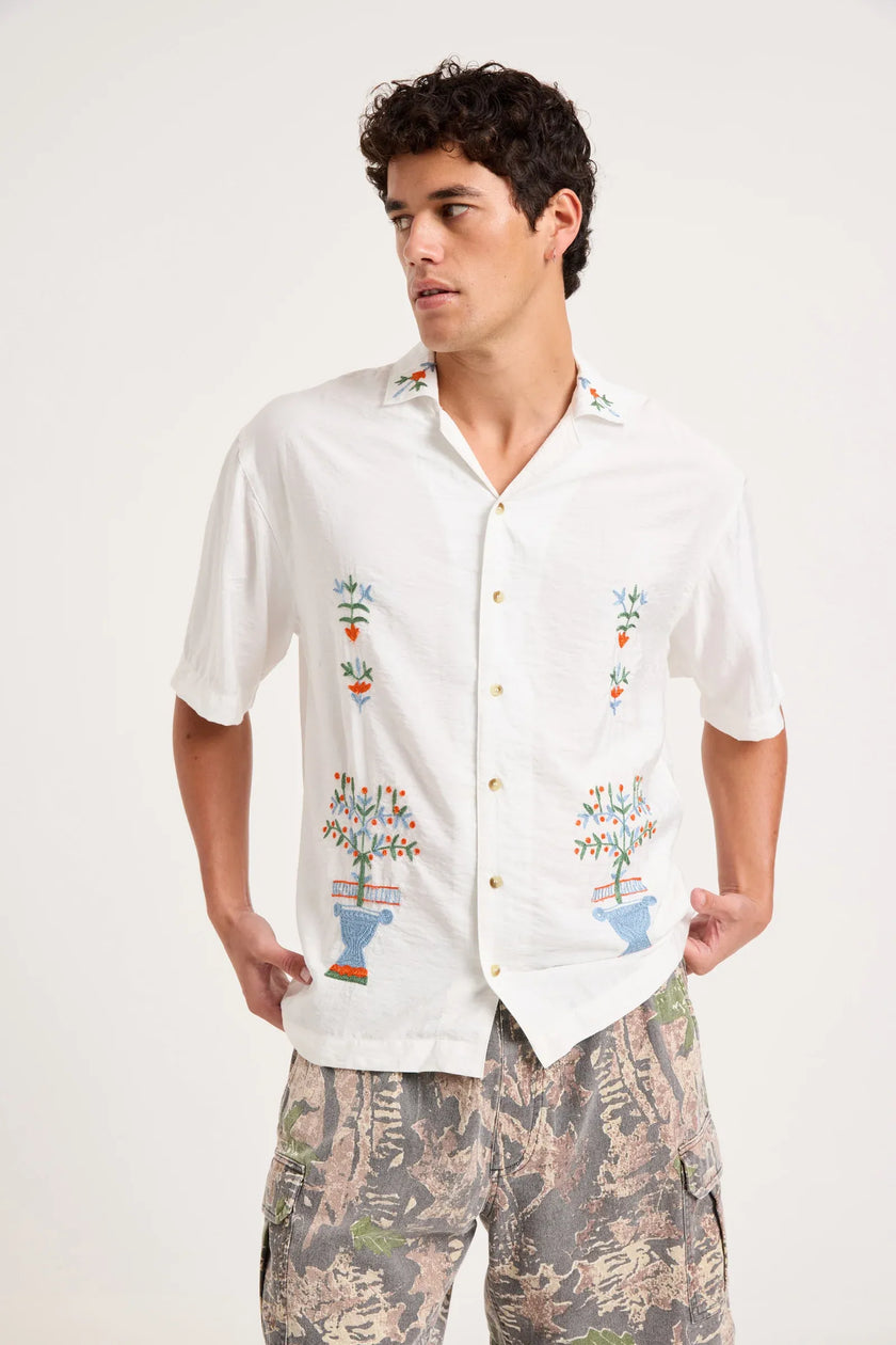 Rollas Night Garden Bowler Shirt Off White