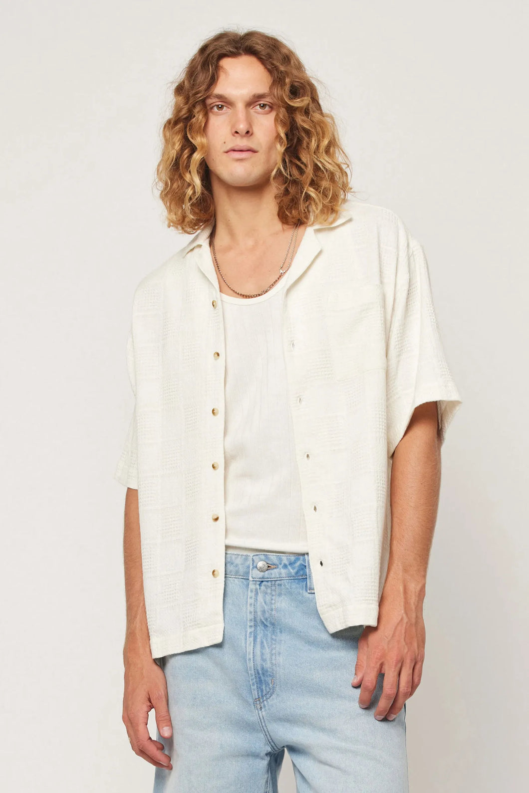 Rollas Wisteria Bowler Shirt Coconut