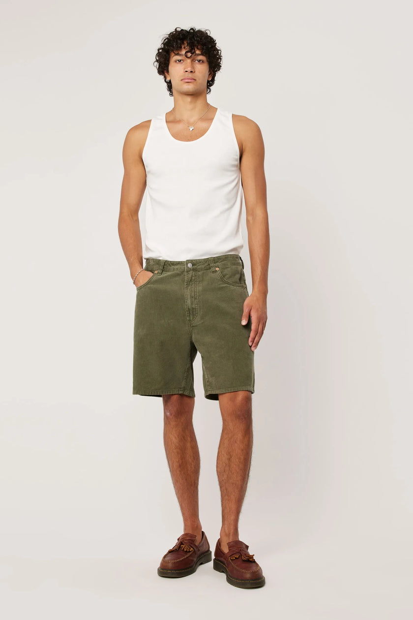 Rollas Ezy Cord Shorts Olive