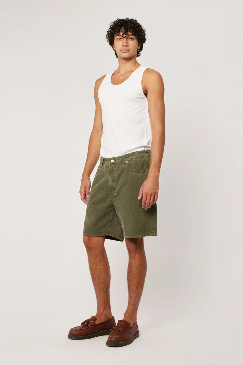 Rollas Ezy Cord Shorts Olive