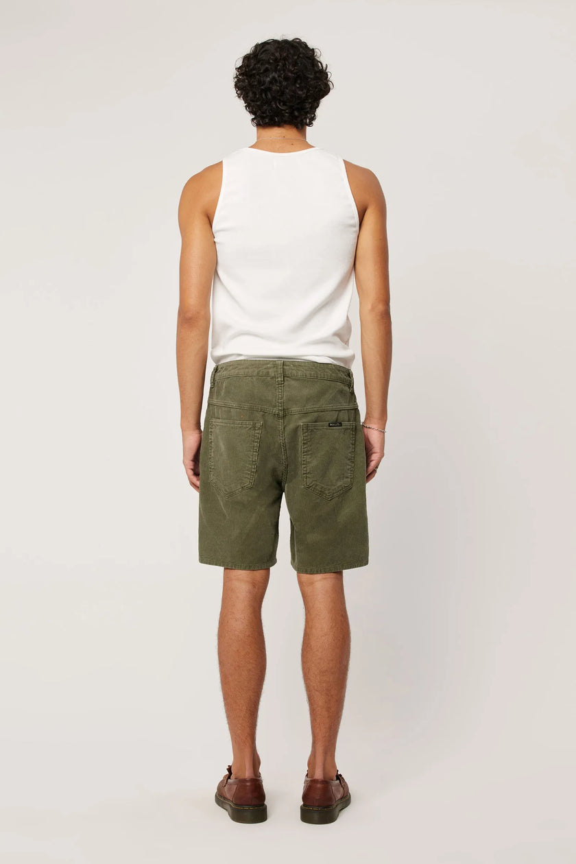 Rollas Ezy Cord Shorts Olive
