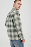 Rollas Campus Heavy Check LS Shirt Olive