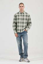Load image into Gallery viewer, Rollas Campus Heavy Check LS Shirt Olive
