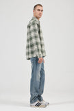 Rollas Campus Heavy Check LS Shirt Olive