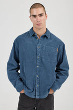 Load image into Gallery viewer, Rollas Campus Chunky Cord LS Shirt Washed Blue
