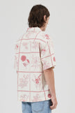 Rollas Botanicals Bowler Shirt White/Red