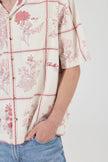 Rollas Botanicals Bowler Shirt White/Red