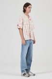 Rollas Botanicals Bowler Shirt White/Red