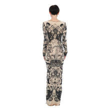 Load image into Gallery viewer, The Esoteric World Scoop Maxi Dress Beige/ Black
