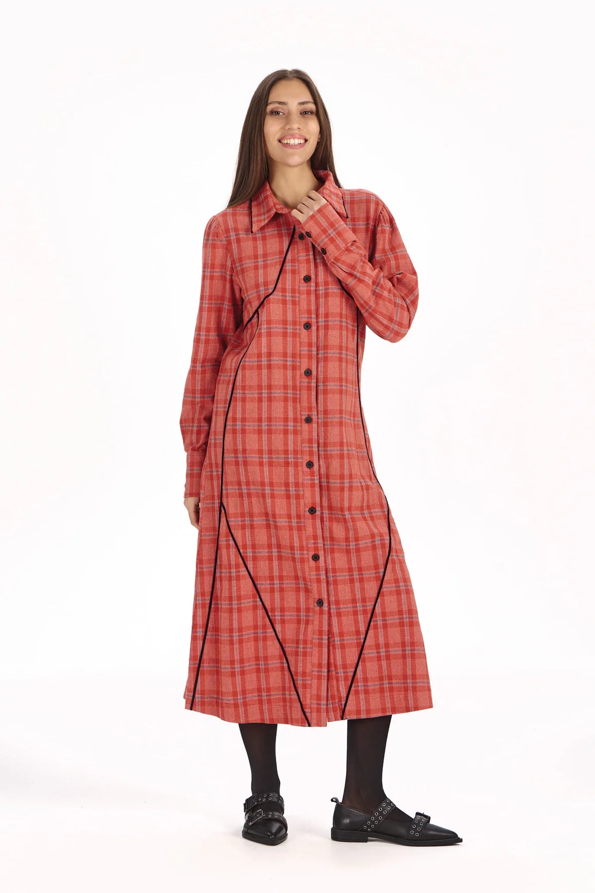 Komodo Serina Dress Red Check