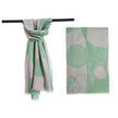 JJ Sisters SS88 Merino Wool Printed Scarf Mint Grey