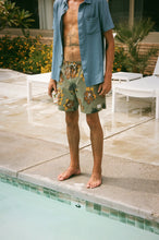 Load image into Gallery viewer, Brixton Everyday Hybrid Short 7&quot; Olive Surplus Floral
