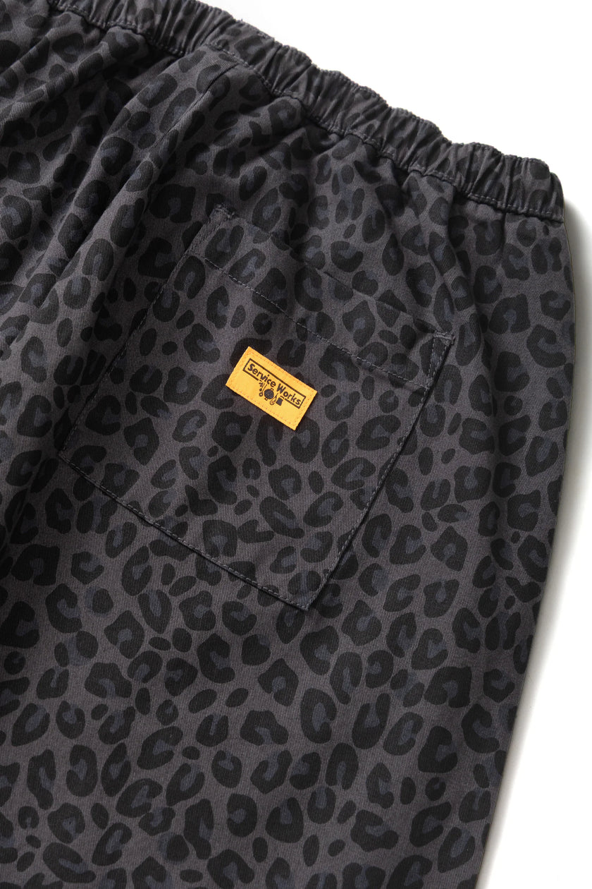 Service Works Patterned Easy Chef Pants Black Lepoard