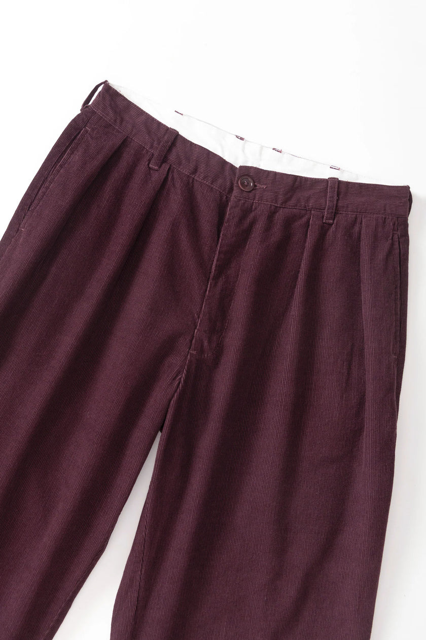 Service Works Fine Cord Part Timer Pants Burgundy
