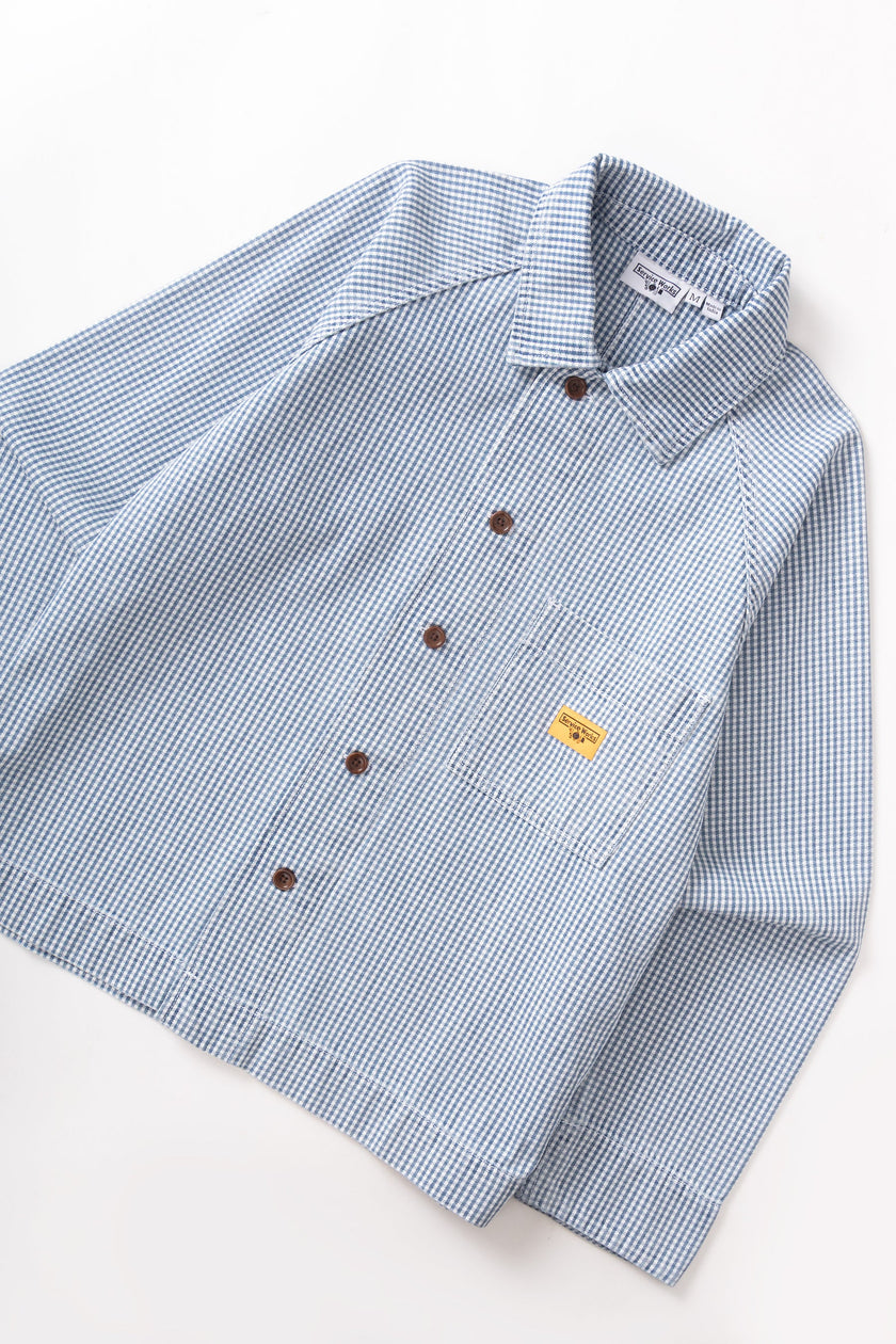 Service Works House Gingham FOH Jacket Blue