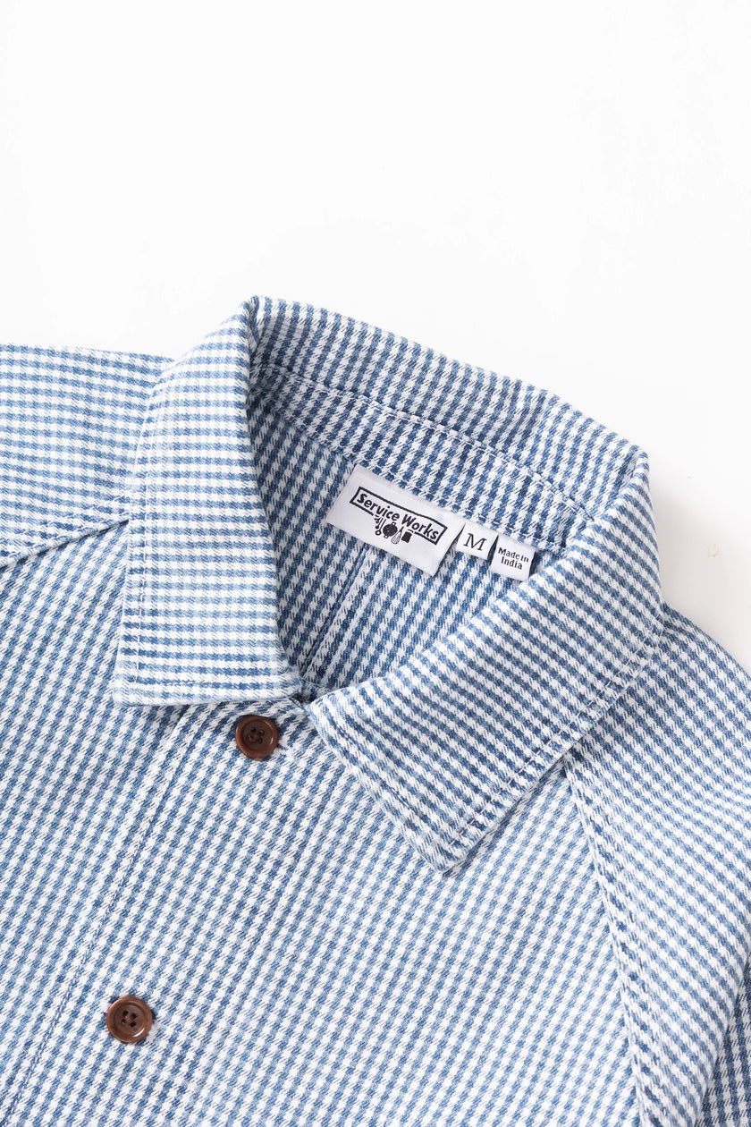 Service Works House Gingham FOH Jacket Blue