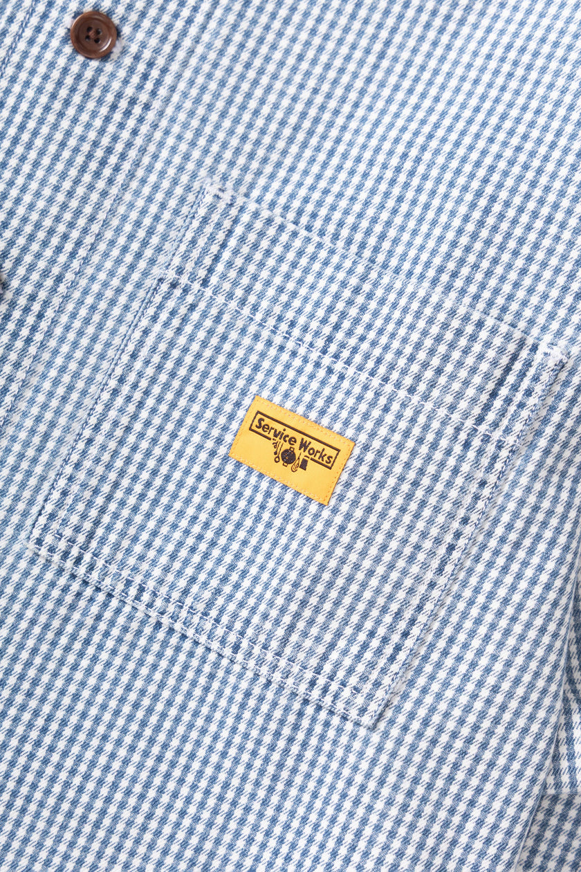 Service Works House Gingham FOH Jacket Blue