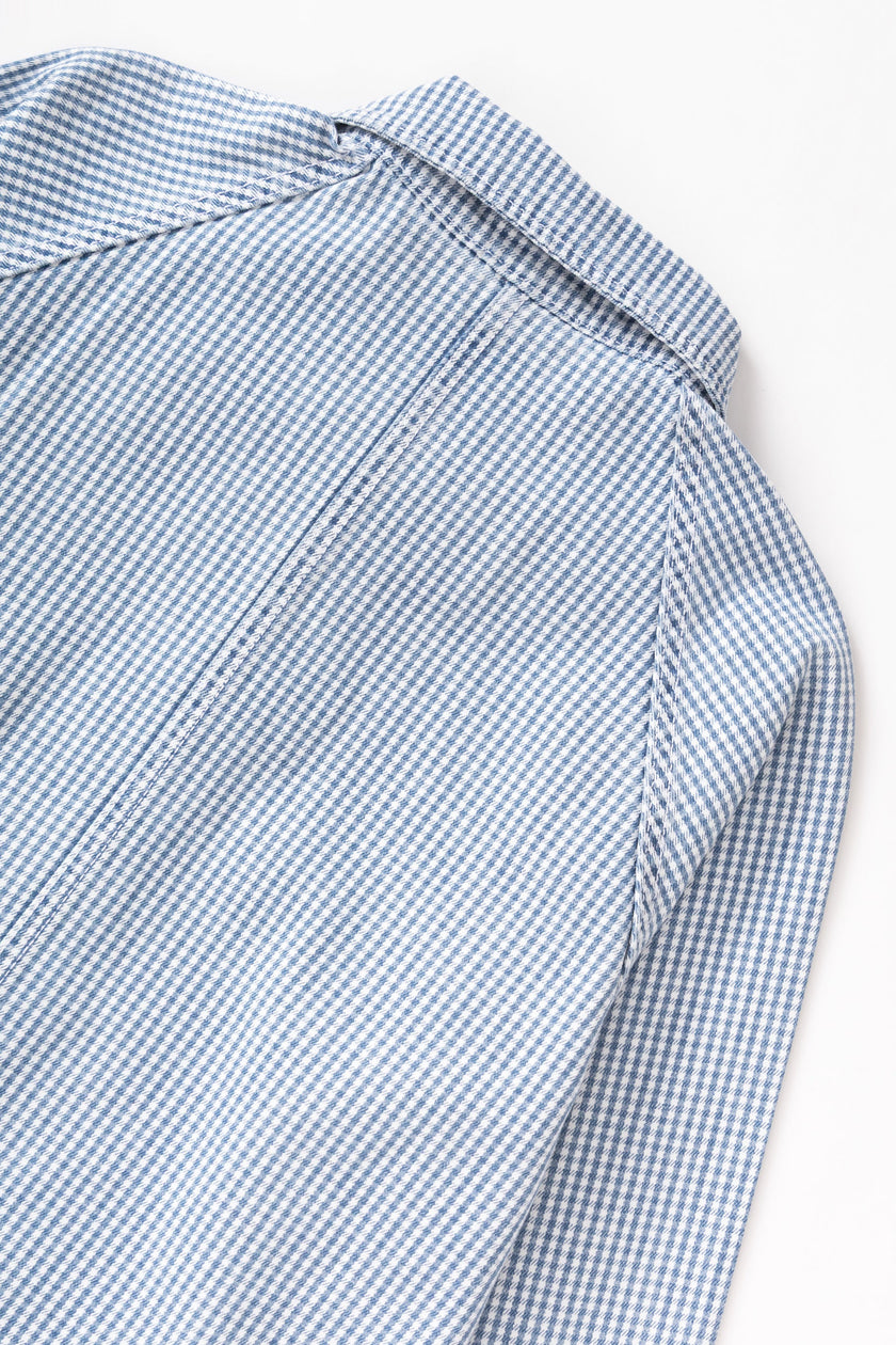 Service Works House Gingham FOH Jacket Blue