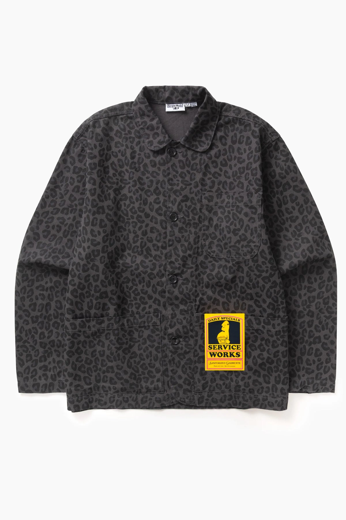 Service Works Patterned Easy Chef Shirt Black Leopard