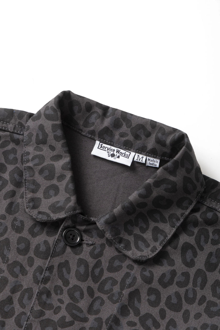 Service Works Patterned Easy Chef Shirt Black Leopard