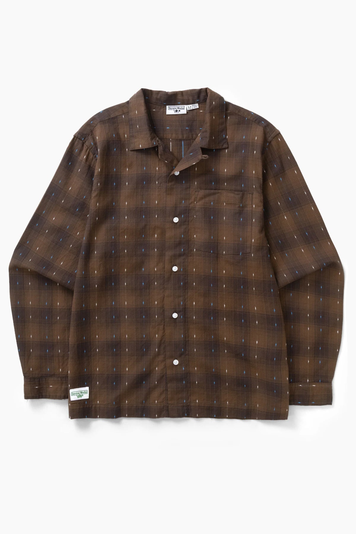 Service Works Drag Stitch Resort Shirt Brown