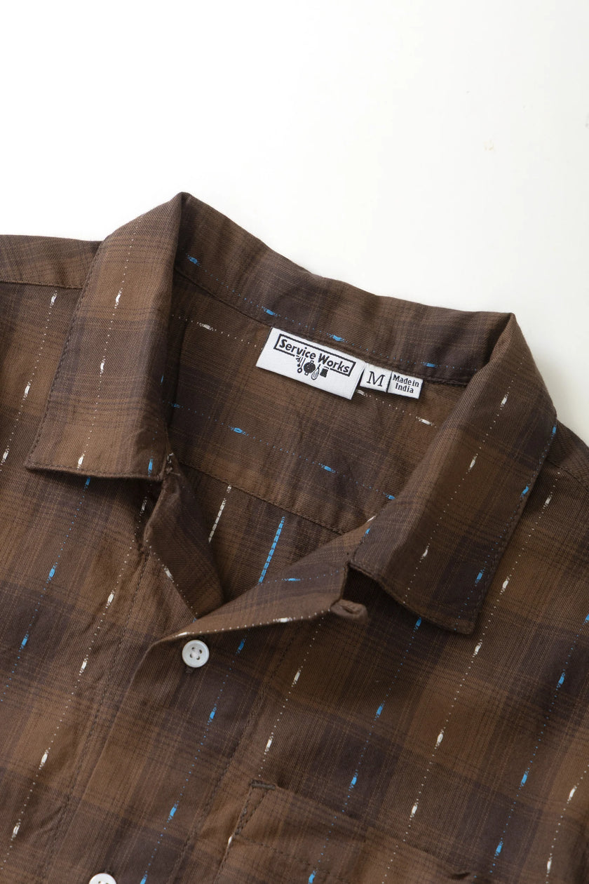 Service Works Drag Stitch Resort Shirt Brown