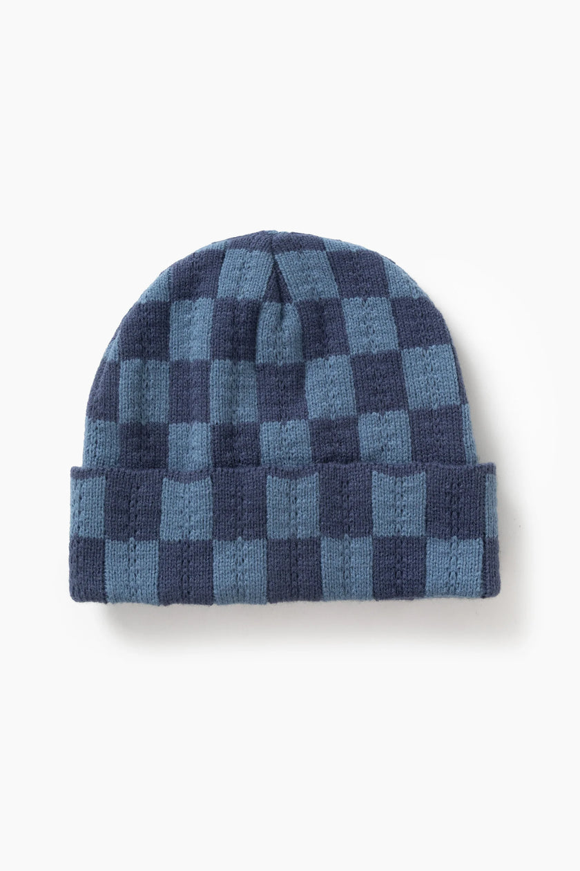 Service Works Chunky Check Beanie Navy