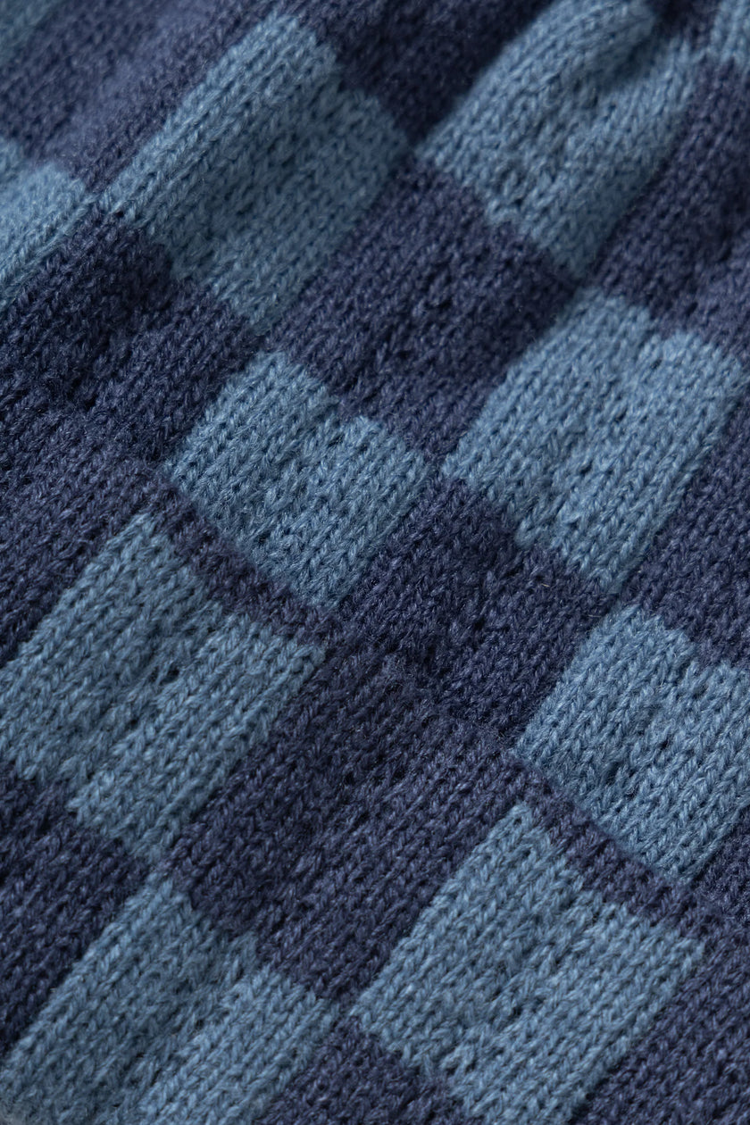 Service Works Chunky Check Beanie Navy