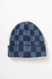Service Works Chunky Check Beanie Navy