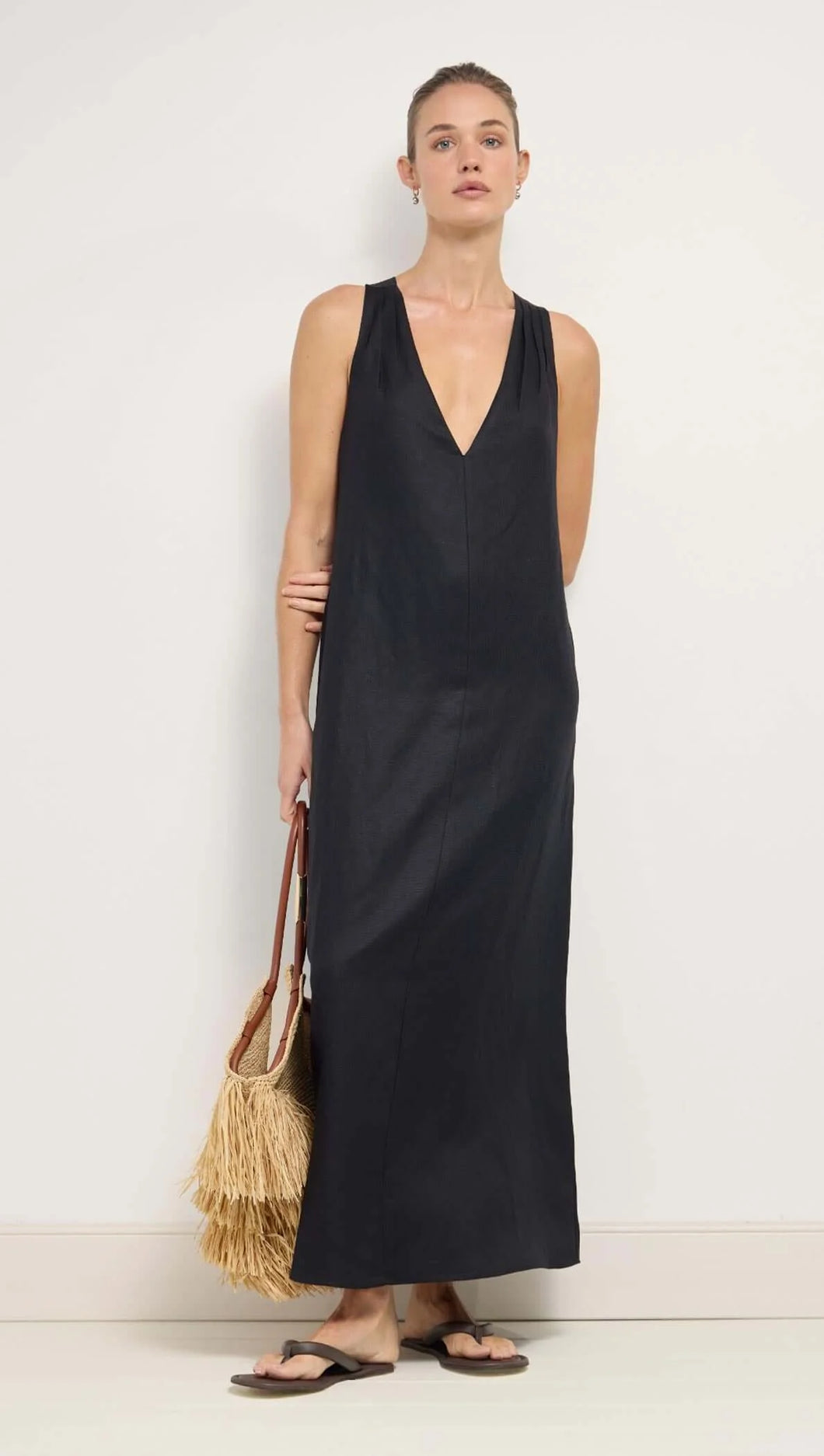 Staple The Label Sabine Cross Back Maxi Dress Black
