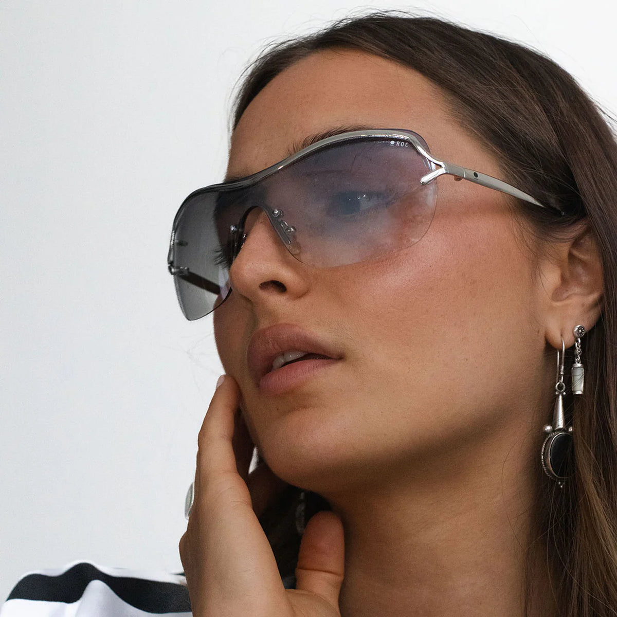 ROC Eyewear Oneness Sunglasses Silver Clear Mirror