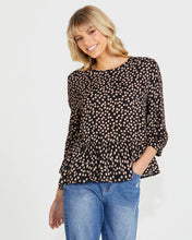 Load image into Gallery viewer, Sass Clothing Tammy Frill Hem Top Thora Spot
