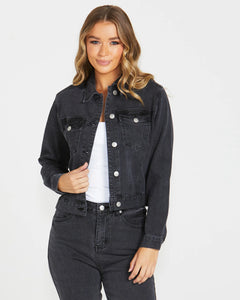 Sass Clothing Darcy Denim Jacket Washed Black