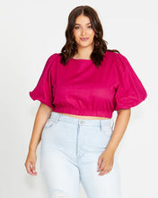 Load image into Gallery viewer, Sass Clothing Marnie Balloon Sleeve Top Berry
