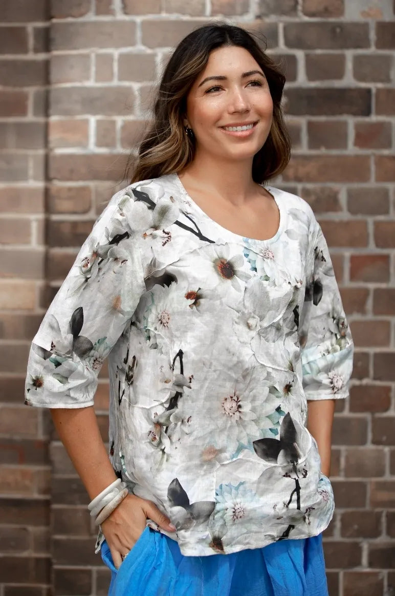 Kimberley Tonkin Pearl Panel Top Floral