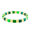Tiger Tree Green Crinkle Tile Bracelet