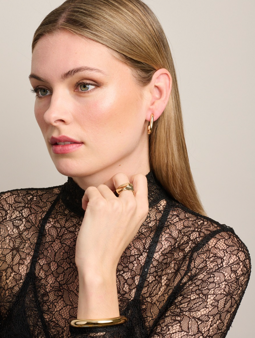 Tiger Tree Gold Crinkle Ring