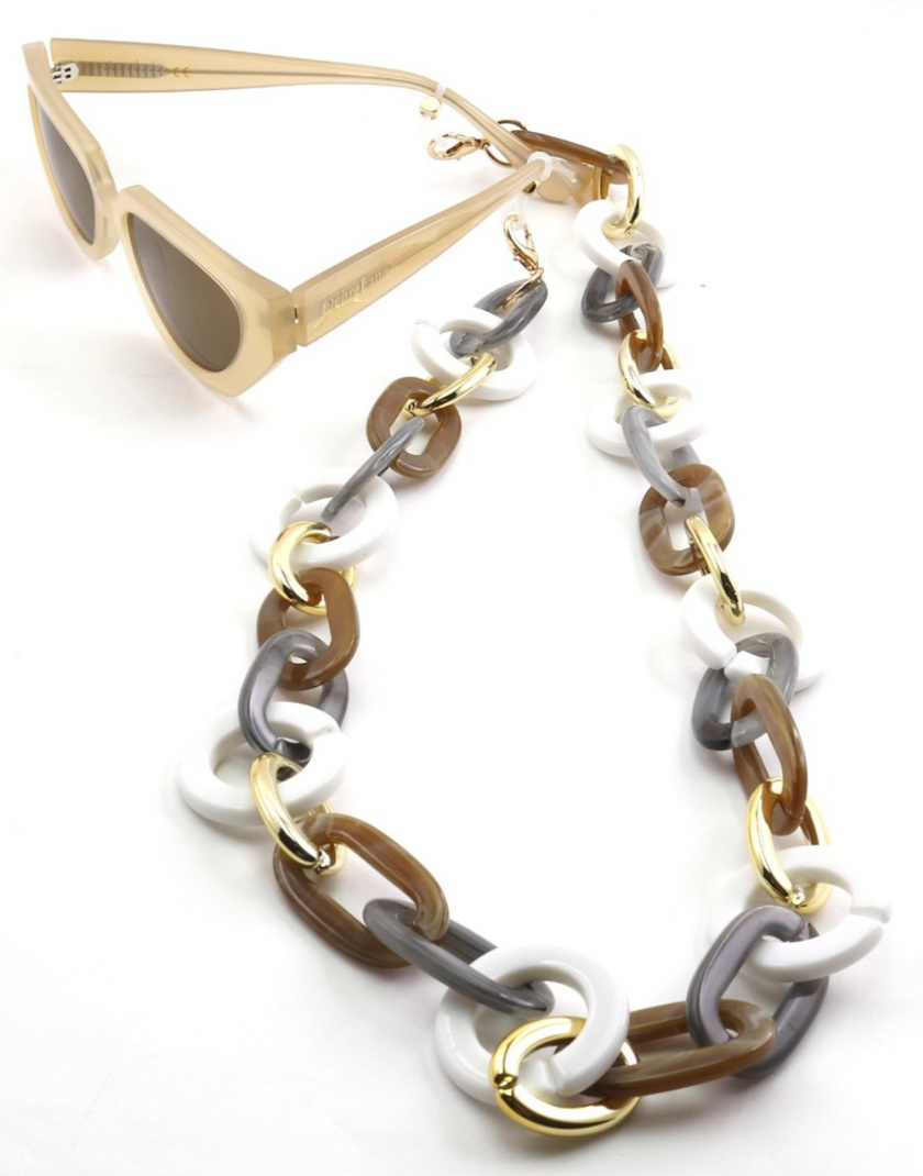Tiger Tree Grey and White Glasses Chain
