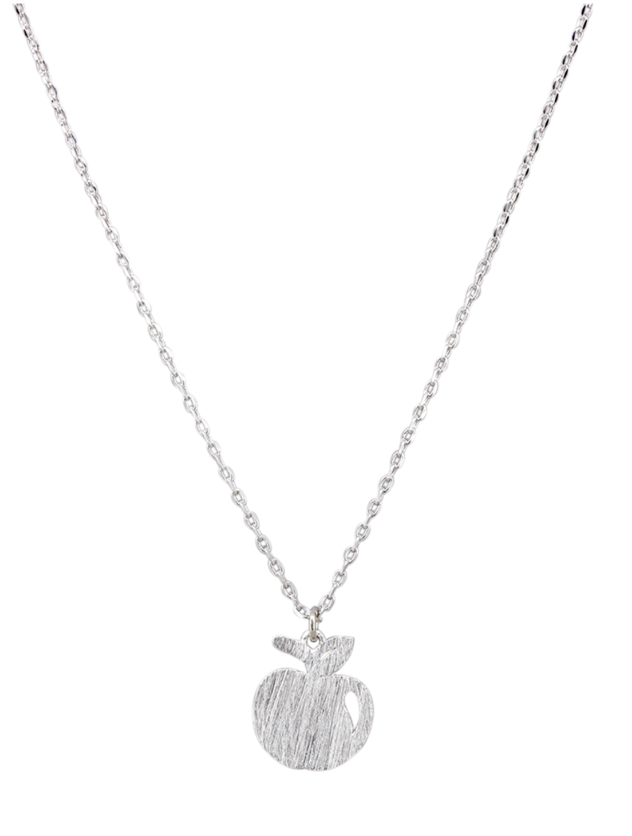 Tiger Tree Silver Apple Necklace