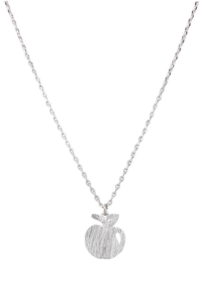 Tiger Tree Silver Apple Necklace