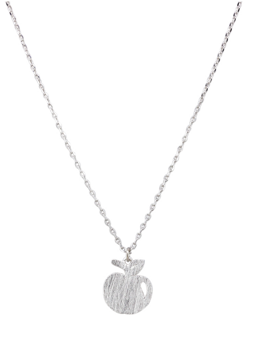 Tiger Tree Silver Apple Necklace