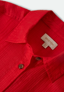 Brixton East Side Boxy L/S Button Down Crimson